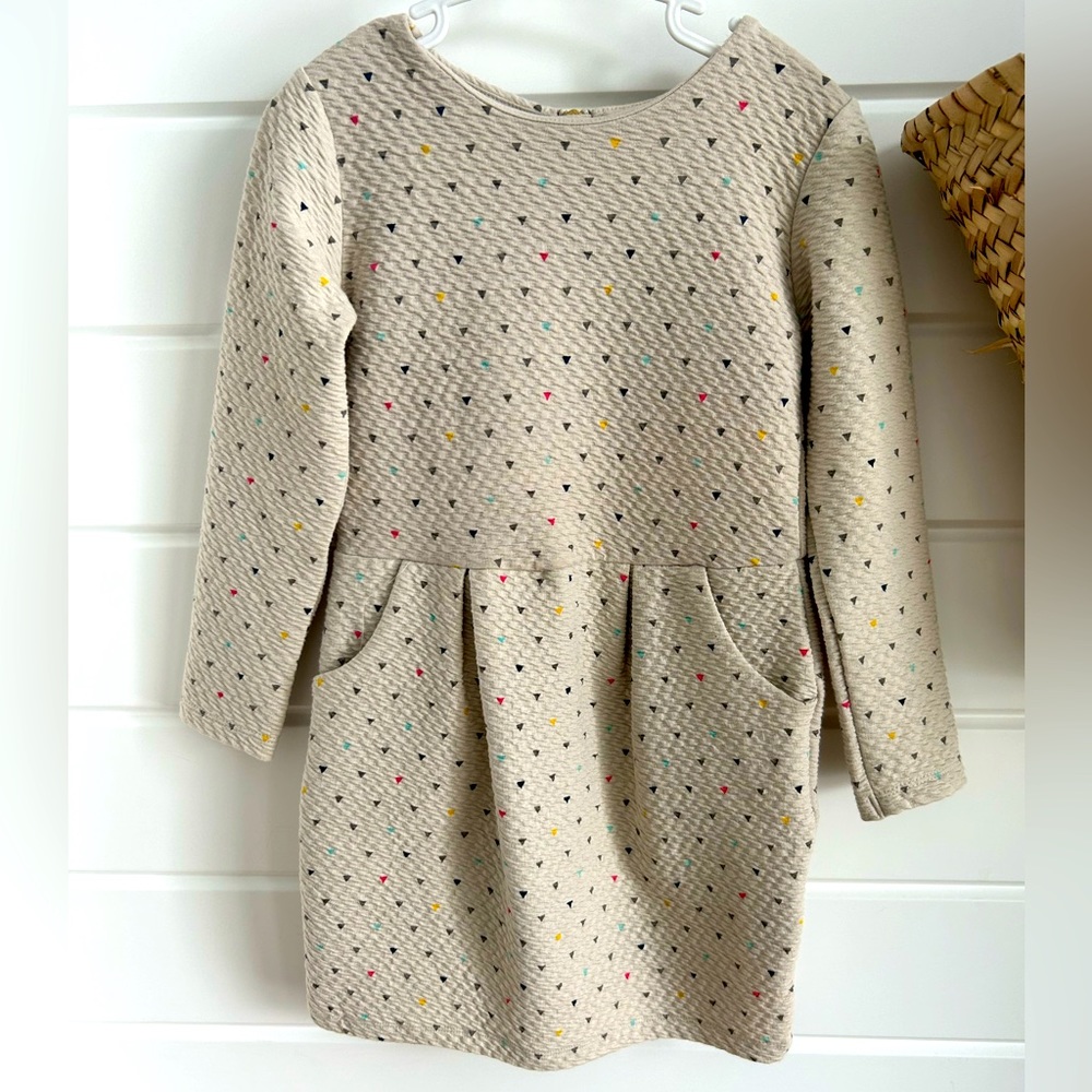 H&M Triangle Print Ponte Long Sleeves Shift Dress